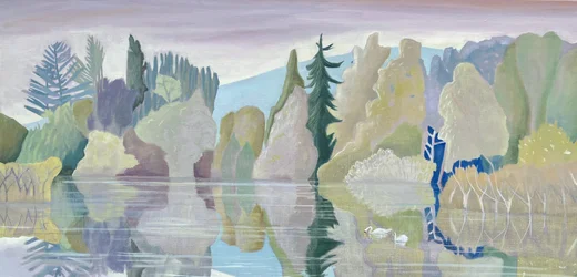 Le lac tranquille, 2024 (huile sur lin)