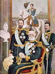 Cinq générations de monarques suédois, 1904