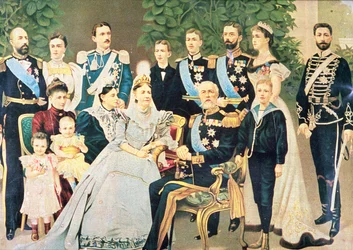 Oscar II et sa famille, vers 1890