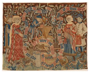 Panneau de tapisserie représentant le Meunier malhonnête