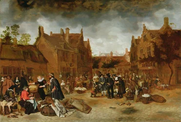 Un marché en hiver, 1653