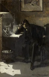 Portrait de Sir John Martin Harvey (huile sur carton)