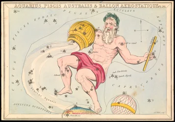 Verseau, Poissons Australis et Ballon Aérostatique, vers 1825