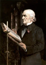 M. Gladstone lisant les leçons à l