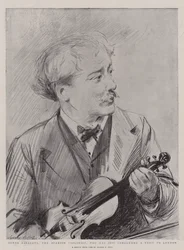 Señor Sarasate, le violoniste espagnol, qui vient de terminer une visite à Londres