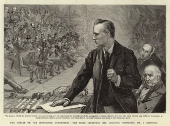 Le Débat sur les Dynamiteurs Emprisonnés, le Ministre de l