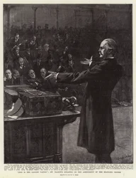 Voici la Nation bâillonnée, M. Balfour parlant de l