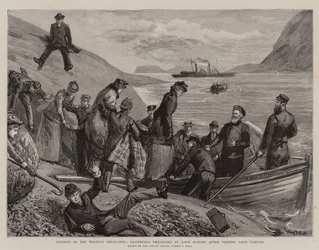 Touristes dans les Highlands de l