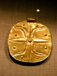 Pendentif palestino-syrien de Canaan, c.1750 av. J.-C. (or)
