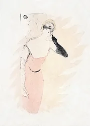 Yvette Guilbert In columbine a Pierrot (1894)