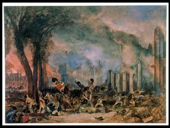 Charge des 3e Dragons Guards à Queen Square, Bristol, lundi 31 octobre 1831