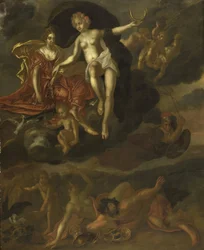 Diane et Virtus punissent Vénus et Bacchus