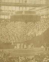 La reine Victoria présidant la réouverture du Crystal Palace reconstruit à Sydenham