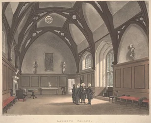 Palais de Lambeth, gravé par Joseph Constantine Stadler, publié en 1808