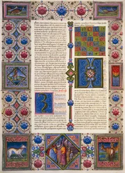 Le Livre de Zacharie, du Volume II de la Bible de Borso d