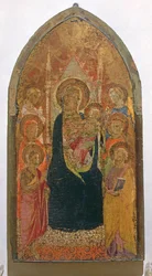 Madone et enfant avec des saints