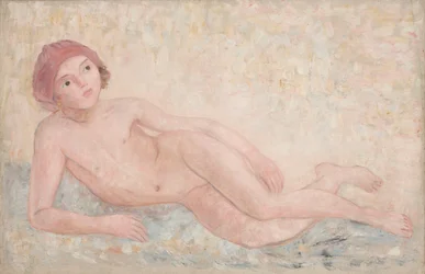 Nu de jeune fille allongée