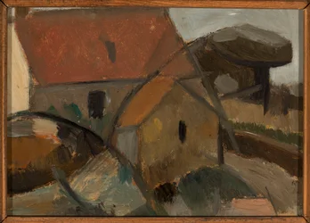 Une petite maison au toit rouge