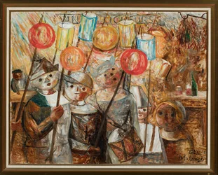 Enfants avec des flambeaux