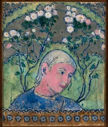 Tête de jeune fille aux fleurs