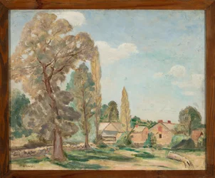 Paysage rural avec des arbres