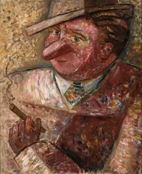 Portrait d’un homme au chapeau et au cigare