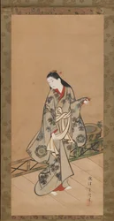 Femme sur la véranda, vers 1730