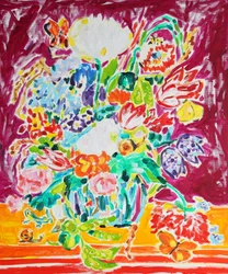 Nature morte florale éclatante