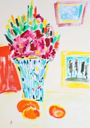 Fleurs et fruits aux couleurs vives