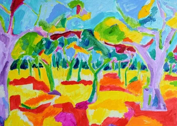 Des arbres aux couleurs éclatantes en été
