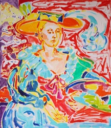 Une femme pleine de vie coiffée d
