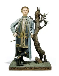 Figure en argile peinte traditionnellement identifiée comme David Garrick, vers 1770