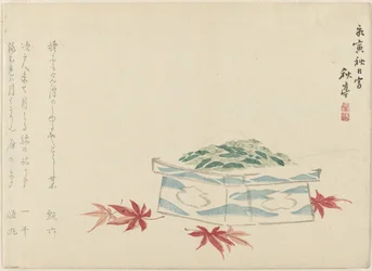 Cadeau avec des feuilles d