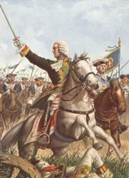 Charles Emmanuel III à la bataille de Guastalla en 1734