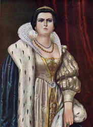 Portrait de Lucrezia Borgia (Lucrèce Borgia) Illustration de Tancredi Scarpelli tirée de 