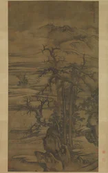 Paysage après un poème de Wang Wei, daté de 1323