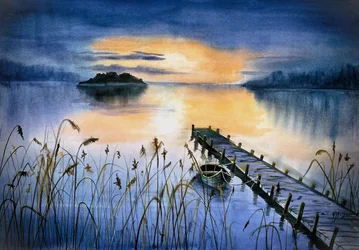 La jetée du lac Sunset