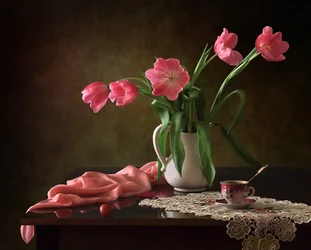 Élégantes tulipes roses