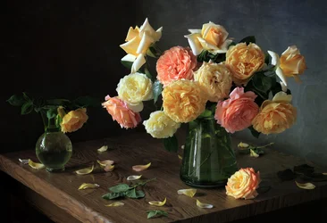 Nature morte à la rose mélancolique