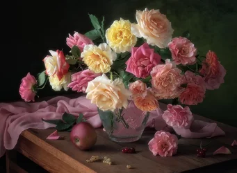 Bouquet de roses romantique