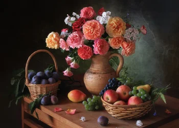 Fruits et fleurs rustiques
