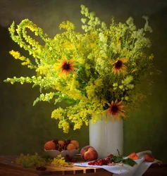 Nature morte estivale rustique