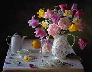 Nature morte florale printanière