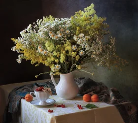 Nature morte aux fleurs sauvages d
