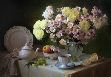 Thé et fleurs