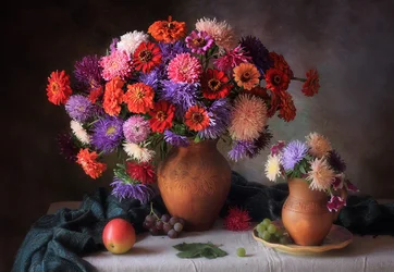 Nature morte automnale aux couleurs vives