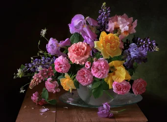 Nature morte florale éclatante