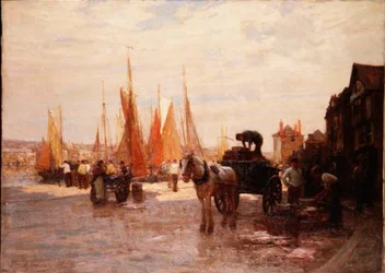 Vue du port de Brixham, Devon