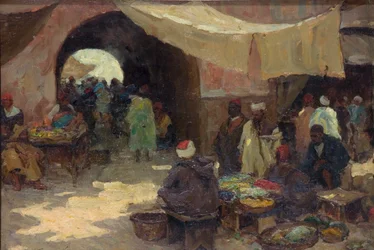 Scène de bazar oriental, 1880-1936