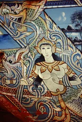 Un bateau décoré dans le sud de la Thaïlande